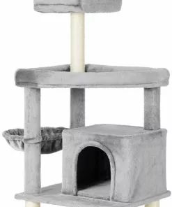 Frisco 73-in Cat Tree with Hammock, Condo, Lounge Basket, Top Perch & Bed -Dog Cat Corner 214383 PT3. SY630 V1589894220