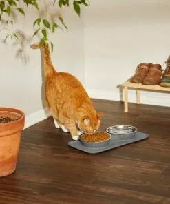 Frisco Heavy Duty Non-Skid Silicone Diner, Dark Gray -Dog Cat Corner 215979 PT7. SY630 V1599090986