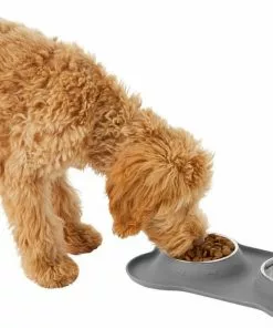 Frisco Double Stainless Steel Pet Bowl with Silicone Mat -Dog Cat Corner 215988 PT5. SY630 V1605655973