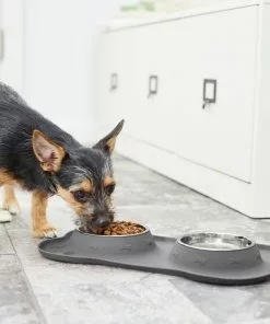 Frisco Double Stainless Steel Pet Bowl with Silicone Mat -Dog Cat Corner 215988 PT7. SY630 V1605658330