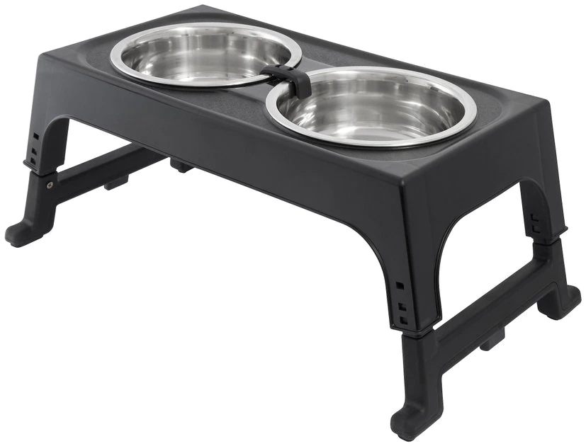 Frisco Stainless Steel Bowls with Adjustable Elevated Holder, 7 Cups 3 Frisco Stainless Steel Bowls with Adjustable Elevated Holder, 7 Cups