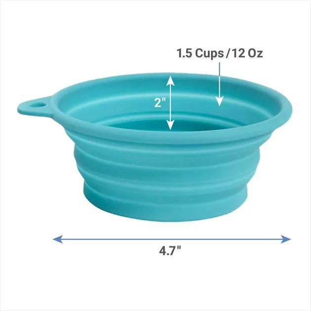 Frisco Silicone Collapsible Travel Bowl Set, 3 count, 1.5 Cups 4 Frisco Silicone Collapsible Travel Bowl Set, 3 count, 1.5 Cups - Image 2