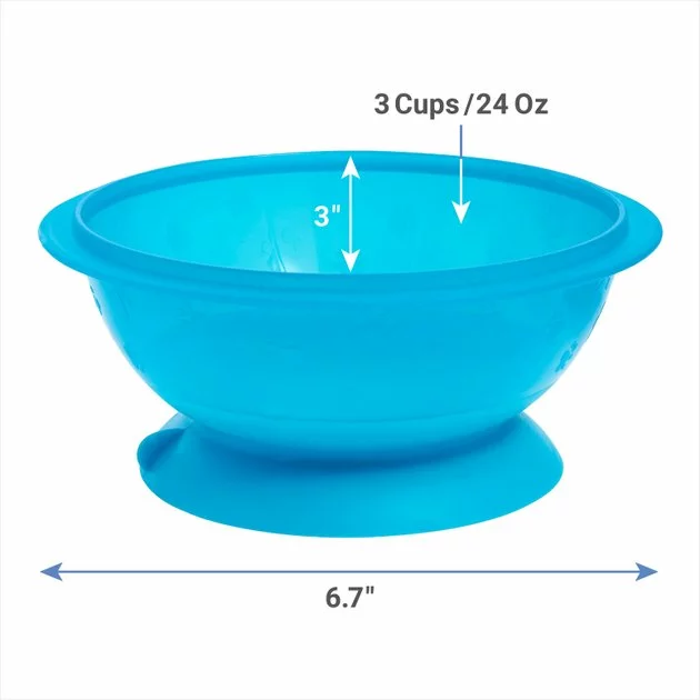 Frisco Plastic Suction Bowl, Blue, 3 Cups 4 Frisco Plastic Suction Bowl, Blue, 3 Cups - Image 2