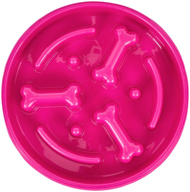 Frisco Bone Shaped Ridges Slow Feed Bowl, 3 Cups 3 Frisco Bone Shaped Ridges Slow Feed Bowl, 3 Cups