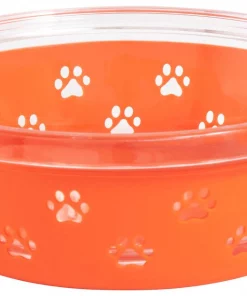 Frisco Paw Design Glass Bowl with Silicone Sleeve, 3 Cups