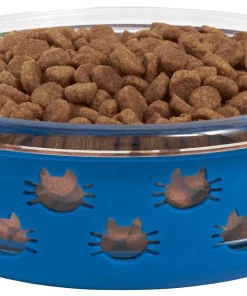 Frisco Cat Design Glass Bowl with Silicone Sleeve, 1.5 Cups -Dog Cat Corner 216057 PT2. SY630 V1591021026