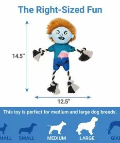 Frisco Zombie Boy Plush with Rope Squeaky Dog Toy -Dog Cat Corner 218569 PT1. SY630 V1599851479