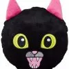 Frisco Black Cat Round Plush Squeaky Dog Toy