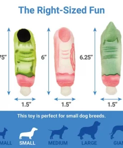 Frisco Halloween Spooky Fingers Plush Squeaky Dog Toy, 3 count -Dog Cat Corner 218623 PT1. SY630 V1599851161