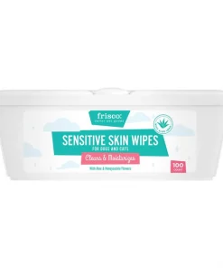 Frisco Sensitive Skin Waterless Grooming Wipes with Aloe and Honeysuckle for Dogs & Cats, 100 count