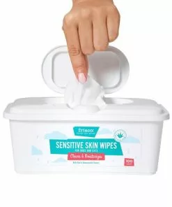 Frisco Sensitive Skin Waterless Grooming Wipes with Aloe and Honeysuckle for Dogs & Cats, 100 count -Dog Cat Corner 222143 PT3. SY630 V1599640864
