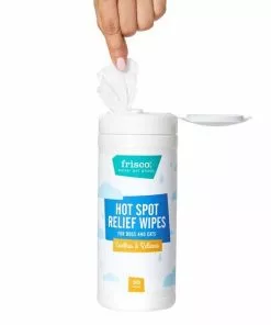 Frisco Hot Spot Relief Waterless Grooming Wipes with Colloidal Oatmeal for Dogs & Cats, 100 count -Dog Cat Corner 222163 PT3. SY630 V1599641169