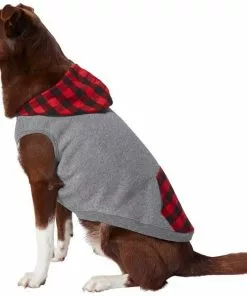 Frisco Plaid Dog & Cat Hoodie -Dog Cat Corner 223645 PT2. SY630 V1637678187
