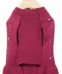 Frisco Faux Crystal & Pearl Dog & Cat Sweater Dress -Dog Cat Corner 223717 PT4. SY630 V1599566761