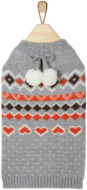 Frisco Fall Hearts with Pom Pom Dog & Cat Sweater 5 Frisco Fall Hearts with Pom Pom Dog & Cat Sweater - Image 3
