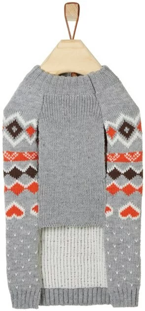 Frisco Fall Hearts with Pom Pom Dog & Cat Sweater 6 Frisco Fall Hearts with Pom Pom Dog & Cat Sweater - Image 4