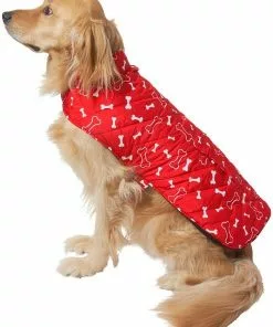 Frisco Patterned Bones Insulated Dog & Cat Coat