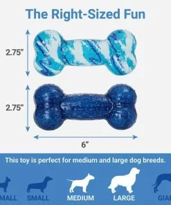 Frisco Retro Denim & Swirl Bone TPR Squeaky Dog Toy 6 Frisco Retro Denim & Swirl Bone TPR Squeaky Dog Toy -Dog Cat Corner 230341 PT1. SY630 V1600208200