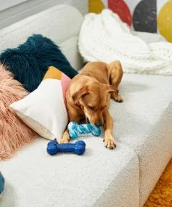 Frisco Retro Denim & Swirl Bone TPR Squeaky Dog Toy 7 Frisco Retro Denim & Swirl Bone TPR Squeaky Dog Toy -Dog Cat Corner 230341 PT3. SY630 V1601947274