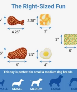 Frisco Retro Microwave Dinner Hide & Seek Plush Puzzle Squeaky Dog Toy -Dog Cat Corner 230343 PT2. SY630 V1599945065