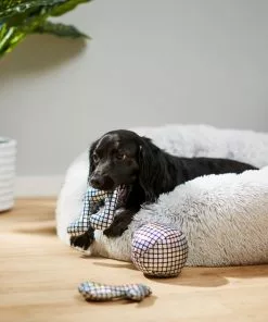 Frisco Retro Plush Squeaky Disco Dog Toy, 3 count -Dog Cat Corner 230349 PT3. SY630 V1600973789