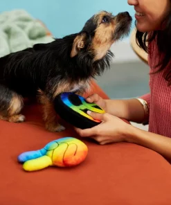 Frisco Retro Peace Sign Plush Squeaky Dog Toy -Dog Cat Corner 230351 PT3. SY630 V1601947341