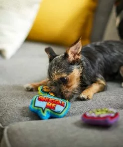 Frisco Retro Plush Squeaky Comic Book Bubble Dog Toy, 3 count -Dog Cat Corner 230353 PT3. SY630 V1600973826