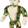 Frisco Retro Camo Hero Muscle Plush Squeaky Dog Toy