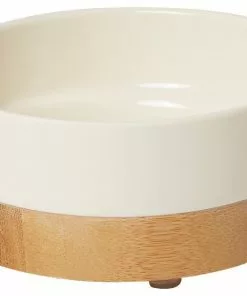 Frisco Melamine Dog & Small Pet Bowl with Bamboo Base