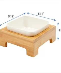 Frisco Square Melamine Dog & Cat Bowl with Bamboo Stand 14 Frisco Square Melamine Dog & Cat Bowl with Bamboo Stand -Dog Cat Corner 232072 PT6. SY630 V1605756717