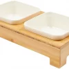 Frisco Square Melamine Dog & Cat Bowl Set with Bamboo Stand 1 Frisco Square Melamine Dog & Cat Bowl Set with Bamboo Stand -Dog Cat Corner 232076 MAIN. SY630 V1605053508