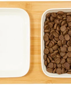 Frisco Square Melamine Dog & Cat Bowl Set with Bamboo Stand -Dog Cat Corner 232076 PT3. SY630 V1605145031