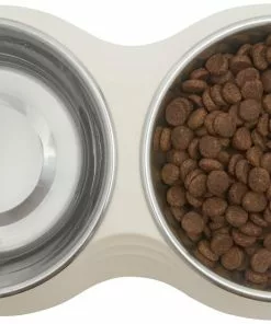 Frisco Stainless Steel Double Dog Bowls with Melamine Stand -Dog Cat Corner 232091 PT3. SY630 V1605136941