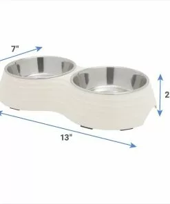 Frisco Stainless Steel Double Dog Bowls with Melamine Stand -Dog Cat Corner 232091 PT6. SY630 V1605756422
