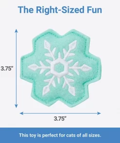 Frisco Holiday Snowflake Plush Cat Toy with Catnip, 3 count -Dog Cat Corner 233285 PT1. SY630 V1603936615