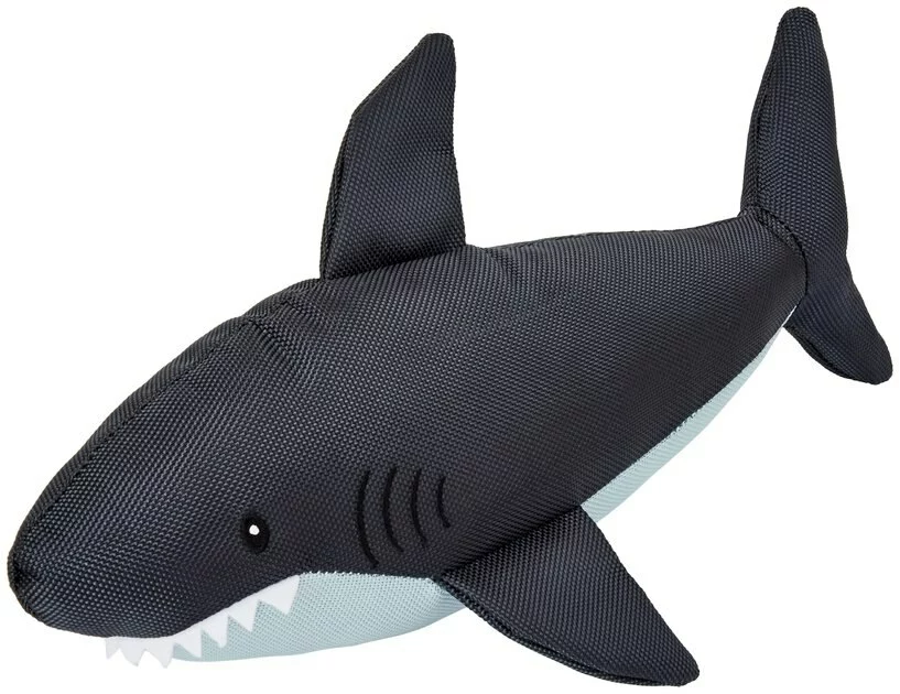 Frisco Ballistic Nylon Plush Squeaky Great White Shark Dog Toy 3 Frisco Ballistic Nylon Plush Squeaky Great White Shark Dog Toy
