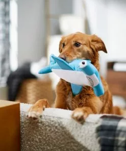 Frisco Ballistic Nylon Plush Squeaky Hammerhead Shark Dog Toy -Dog Cat Corner 233593 PT3. SY630 V1600973836
