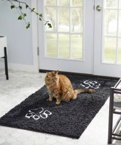 Frisco Microfiber Chenille Paw Print Doormat Runner -Dog Cat Corner 235889 PT4. SY630 V1606833824