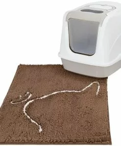 Frisco Microfiber Chenille Cat Silhouette Litter Mat -Dog Cat Corner 235901 PT3. SY630 V1603300907