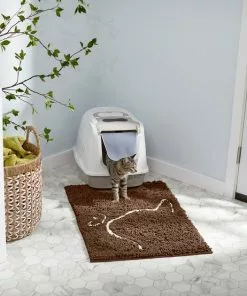 Frisco Microfiber Chenille Cat Silhouette Litter Mat -Dog Cat Corner 235901 PT4. SY630 V1606833738