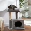 Frisco 24.8-in Faux Fur Cat Tree & Condo -Dog Cat Corner 236544 MAIN. SY630 V1637693529