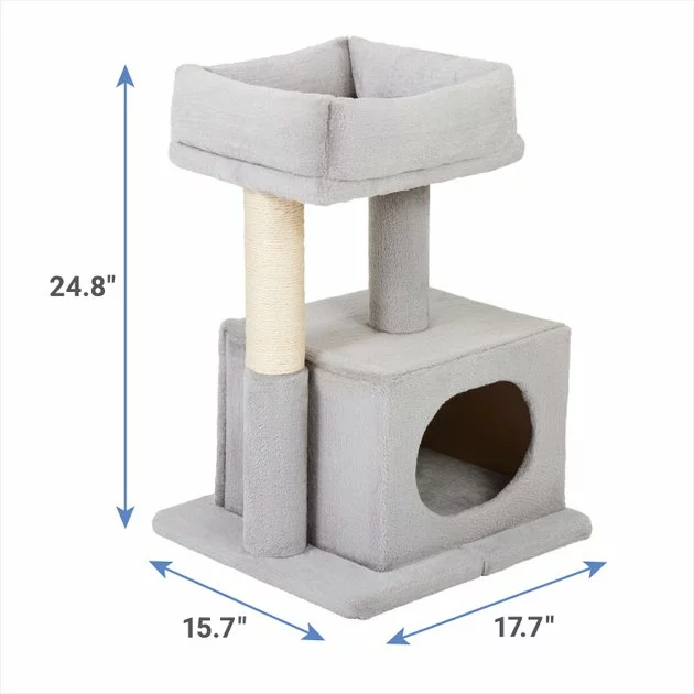 Frisco 24.8-in Faux Fur Cat Tree & Condo 4 Frisco 24.8-in Faux Fur Cat Tree & Condo - Image 2