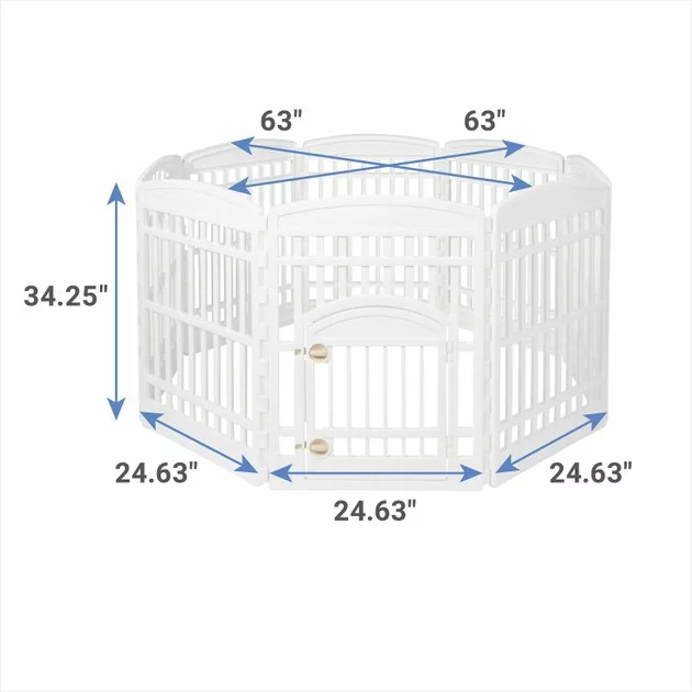 Frisco 8-Panel Plastic Exercise Dog Playpen 4 Frisco 8-Panel Plastic Exercise Dog Playpen - Image 2