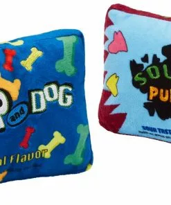 Frisco Zoomies & Chill Candy Plush Squeaky Dog Toy, 2 count