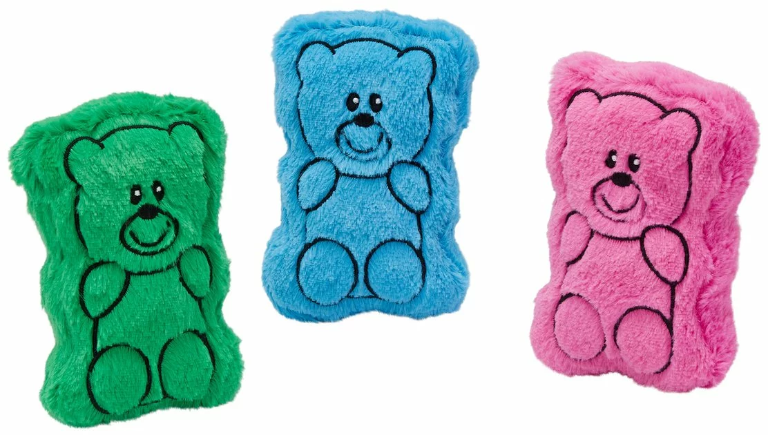 Frisco Zoomies & Chill Gummy Bear Plush Squeaky Dog Toy, 3 count 3 Frisco Zoomies & Chill Gummy Bear Plush Squeaky Dog Toy, 3 count