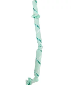 Frisco Double Fun Rope Squeaky Crinkle Dog Toy, Light Blue