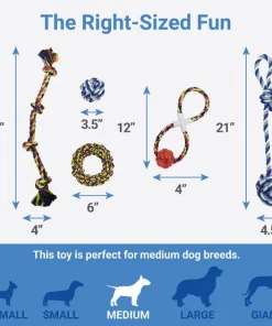 Frisco Rope Multipack for Medium Dog Toys, 5 count -Dog Cat Corner 243978 PT1. SY630 V1657656385