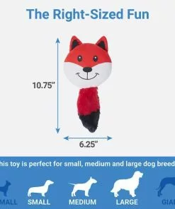 Frisco Fox Disc Plush Squeaky Dog Toy -Dog Cat Corner 245928 PT1. SY630 V1611089598