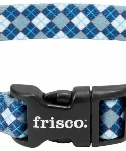 Frisco Blue Argyle Dog Collar