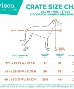 Frisco Heavy Duty All-in-1 Multi-Stage 3 Door Collapsible Wire Dog Crate -Dog Cat Corner 247915 PT2. SY630 V1611265566